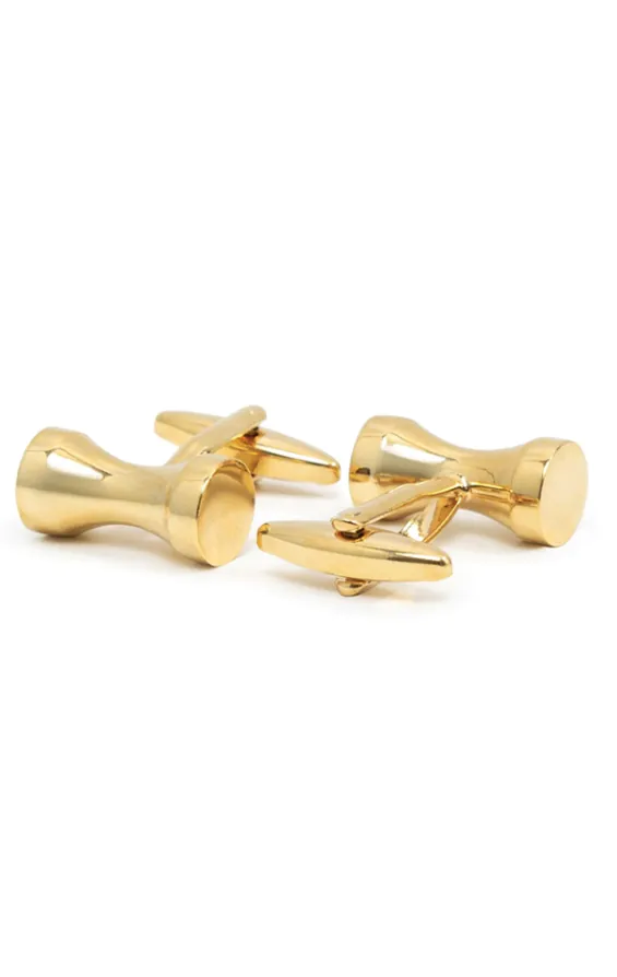 Boutons de Manchette Style Sablier Doré - photo 1