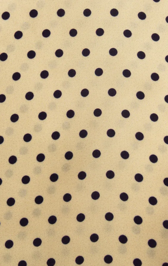 Foulard Jaune À Pois Bleus - photo 1