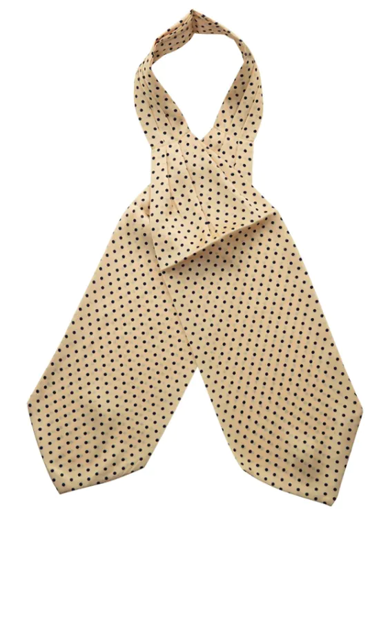 Foulard Jaune À Pois Bleus - photo 2