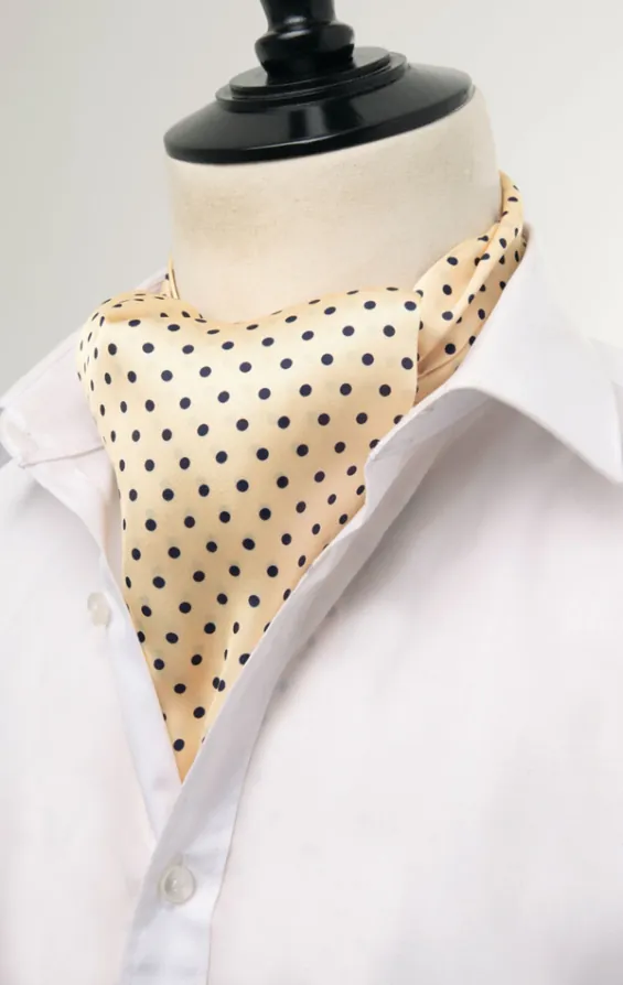 Foulard Jaune À Pois Bleus