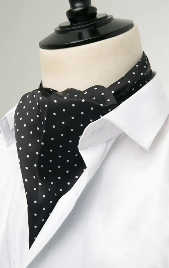 Foulard Noir À Pois Blancs