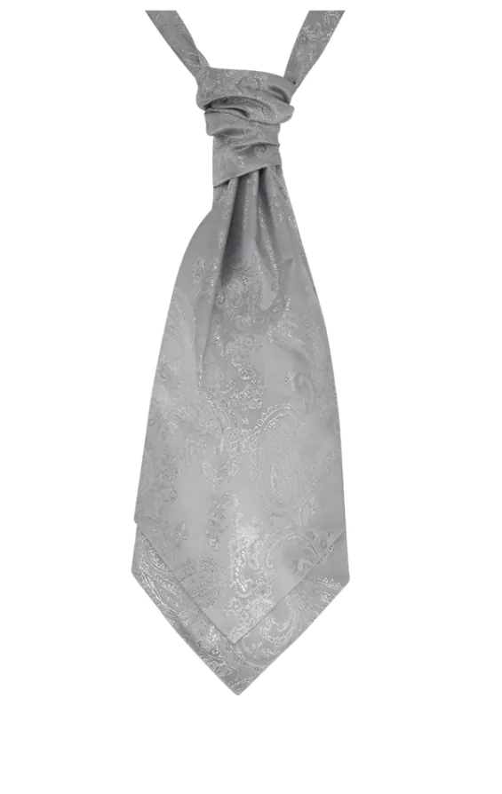 Dobell Foulard-Cravate Cachemire Argent Vieilli Dobell Foulard-Cravate Cachemire Argent Vieilli