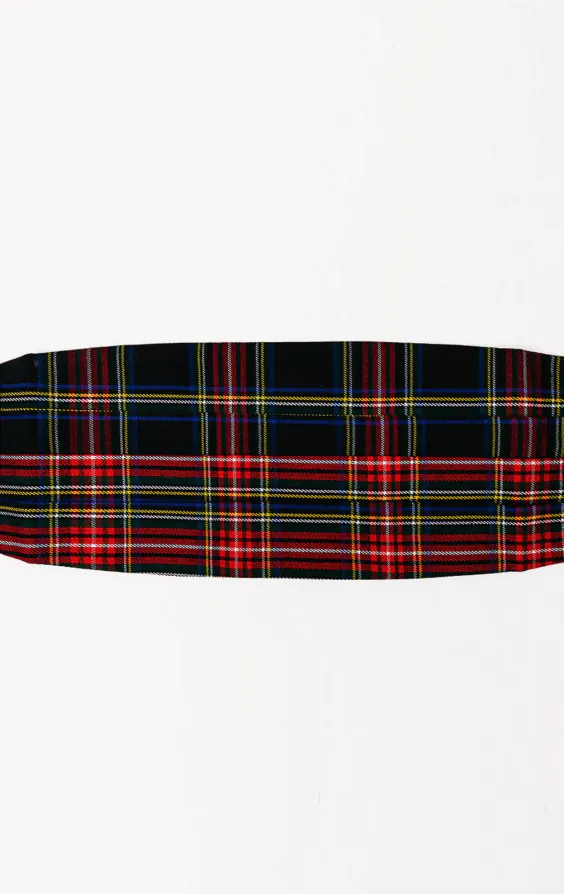 Ceinture de Smoking à carreaux en tartan bleu marine Ceinture de Smoking à carreaux en tartan bleu marine