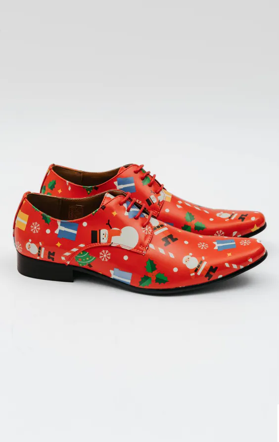 Chaussures de Noël Festif Rouge
