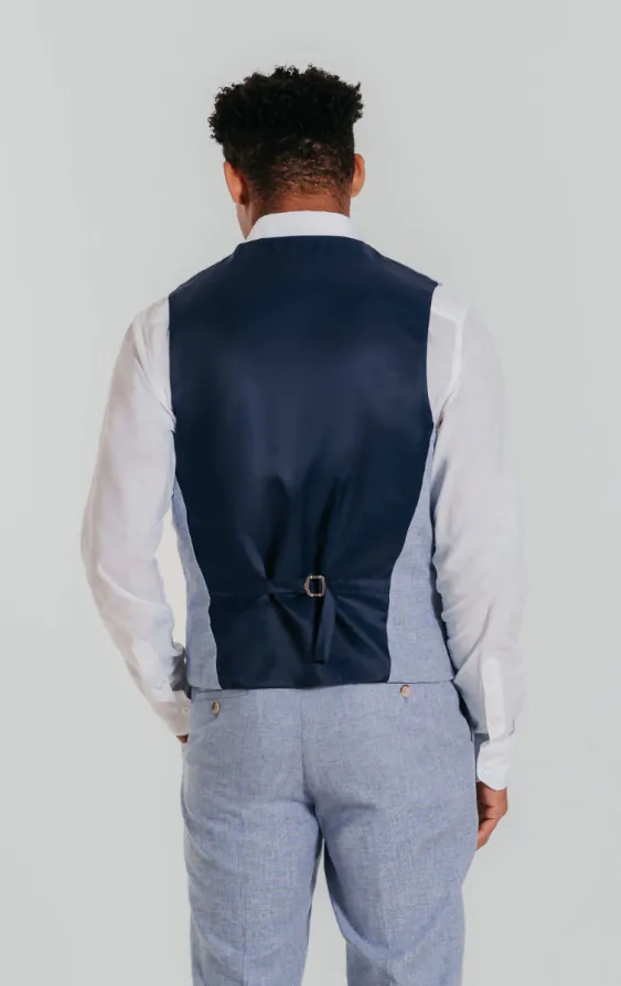 Gilet en lin bleu clair - photo 2 Gilet en lin bleu clair - photo 2
