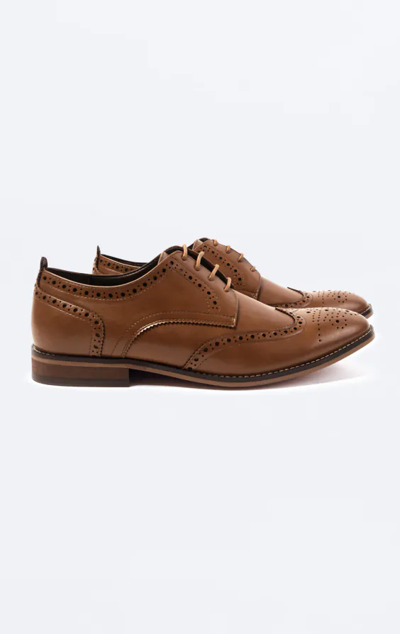 Chaussures Derby brogue tan