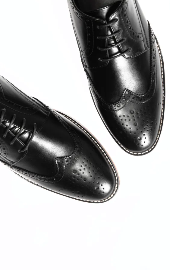 Chaussures Derby brogue noires - photo 1