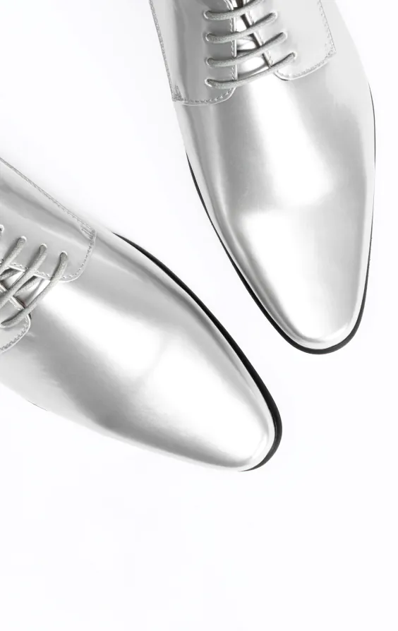 Chaussures Habillées Contemporaines Argent Vernies - photo 1