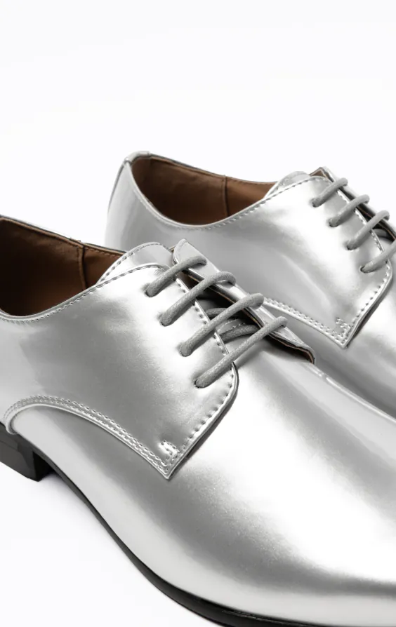 Chaussures Habillées Contemporaines Argent Vernies - photo 3