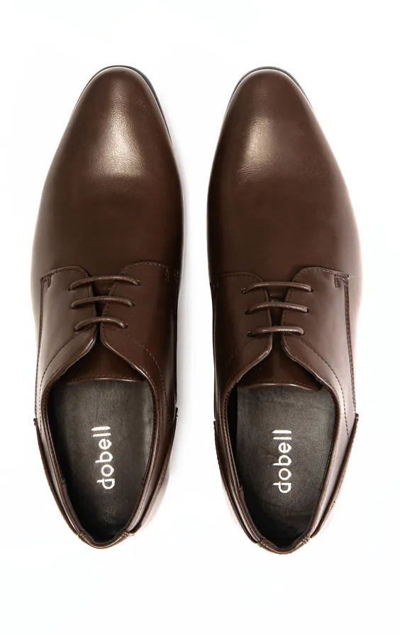 Chaussures Derby unies marron foncé - photo 2