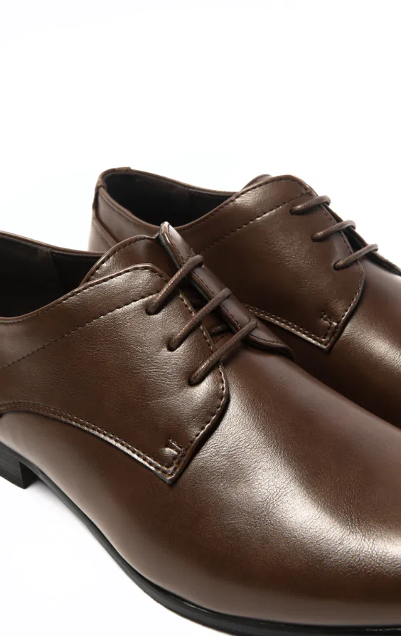 Dobell chaussures Derby unies marron foncé Dobell