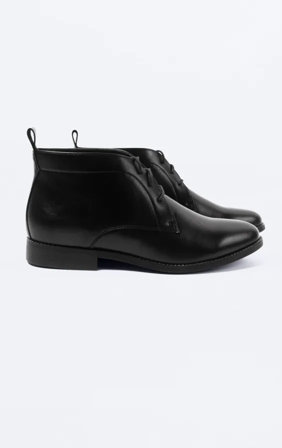 Bottines chukka en dentelle noires