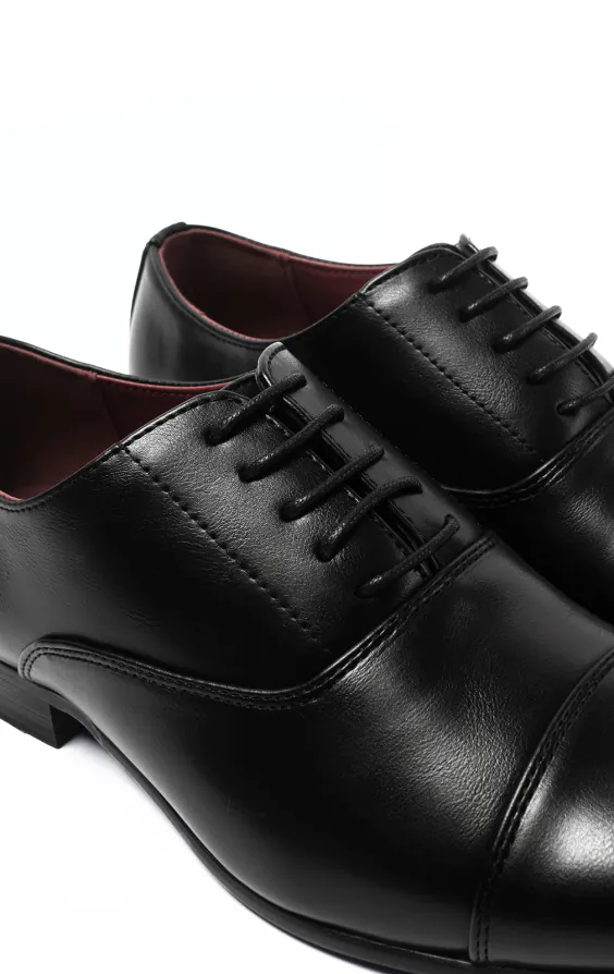 Chaussures à bouts ronds en toile noire - photo 3