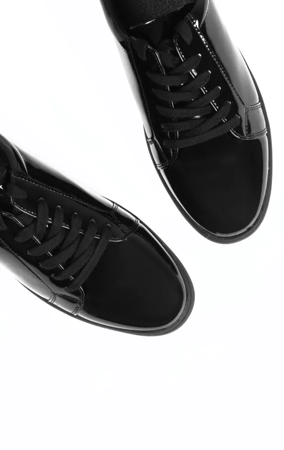 Chaussures de sport vernie noire - photo 1