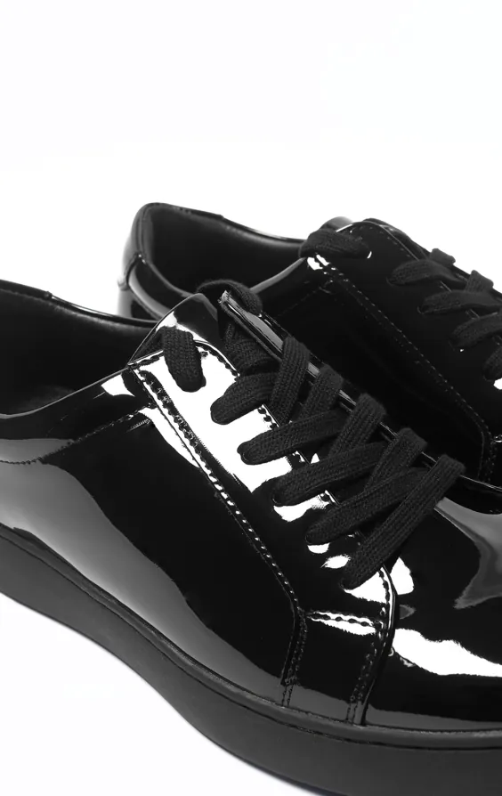Chaussures de sport vernie noire - photo 3
