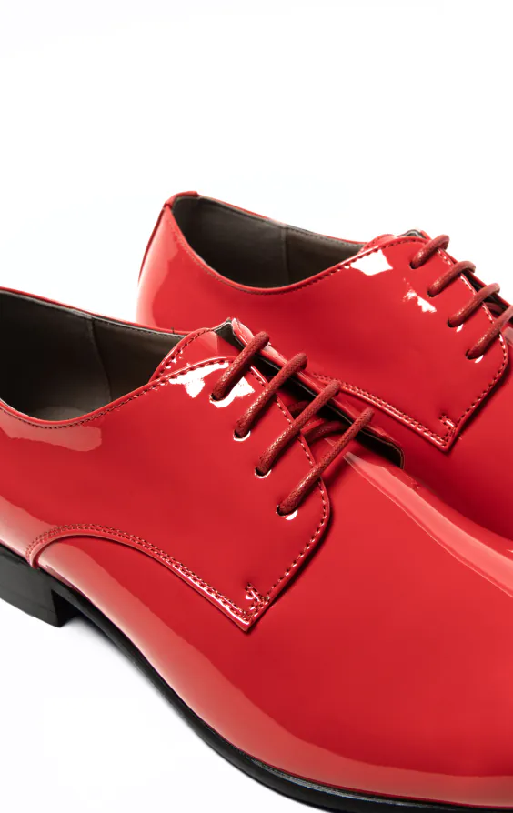 Chaussures Habillées Vernies Rouge Style Contemporain - photo 3 Chaussures Habillées Vernies Rouge Style Contemporain - photo 3