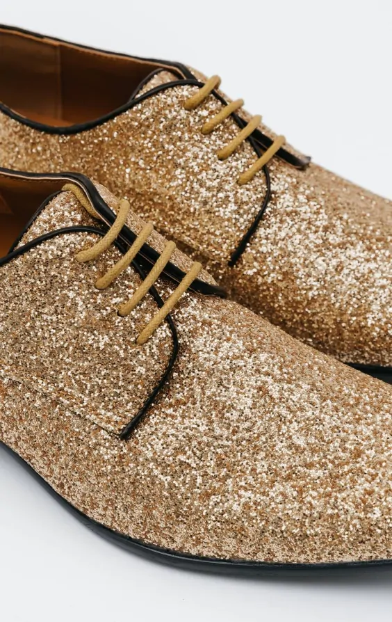 Dobell Chaussures a Paillettes de Couleur Or Dobell