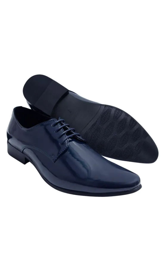 Chaussures Habillées Vernies Bleu Style Contemporain - photo 2