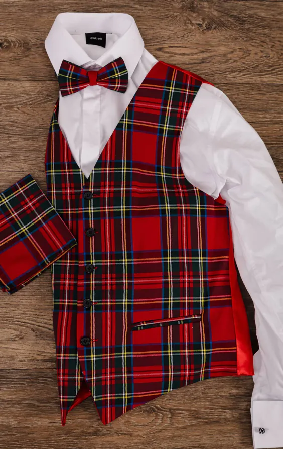 Ensemble classique en tartan rouge - photo 2 Ensemble classique en tartan rouge - photo 2
