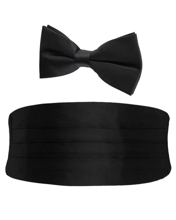 Ensemble Ceinture De Smoking & Nœud Papillon Pré-Noué Bleu