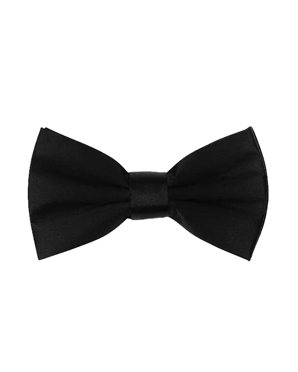 Ensemble Ceinture de Smoking & Nœud Papillon Pré-Noué en Soie Noire - photo 1 Ensemble Ceinture de Smoking & Nœud Papillon Pré-Noué en Soie Noire - photo 1