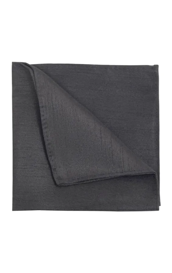 Pochette en doupion gris foncé