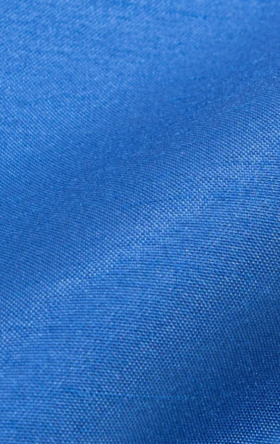 Pochette en Doupion de Soie Bleu Roi - photo 1