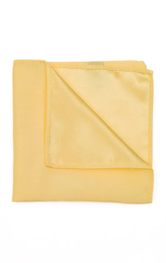 Pochette en doupion jaune clair