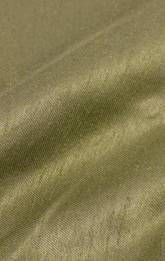 Pochette en doupion vert - photo 1