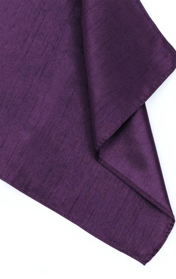 Pochette en doupion violet foncé - photo 1
