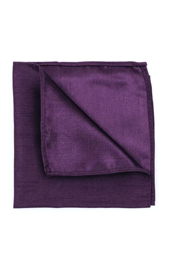 Pochette en doupion violet foncé