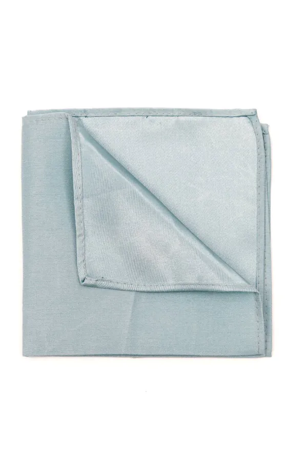 Pochette en doupion bleu poudré