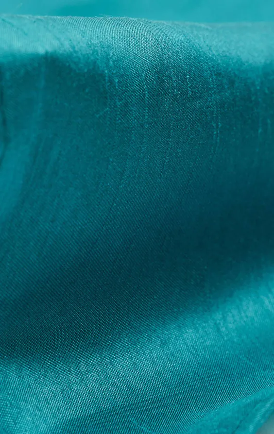 Pochette en doupion turquoise - photo 2
