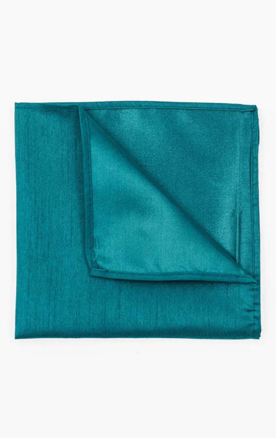 Pochette en doupion turquoise