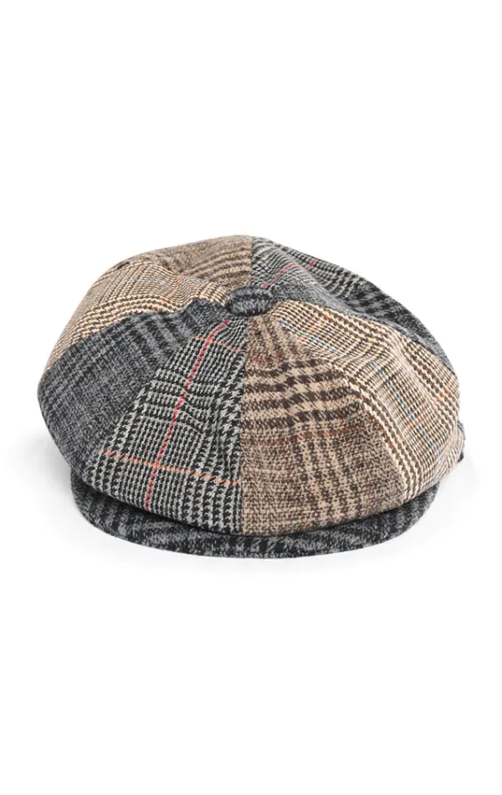Casquette Gavroche 8 Piece Tweed Patch Multicolore