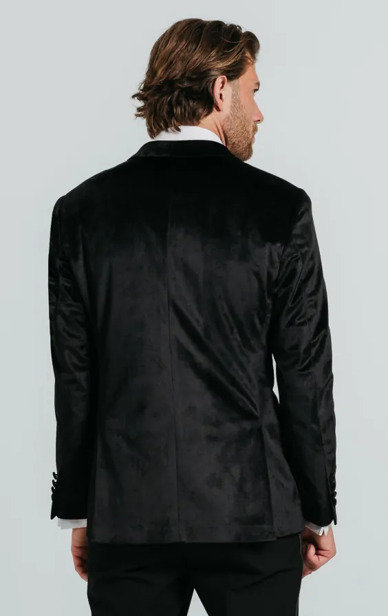 Veste Smoking Noir 100% Laine Col Velours - Taille 42 (UK 14 / US 10) - Occasion Très Bon état