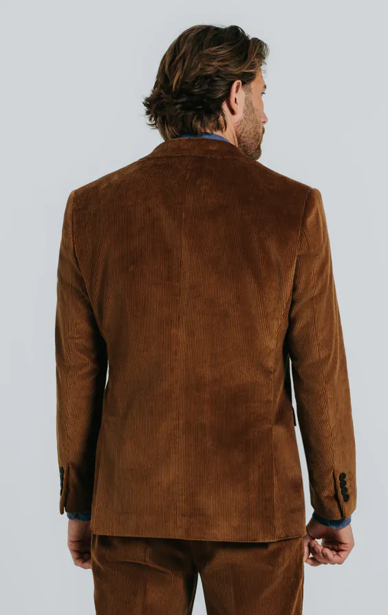 Veste en Velours Côtelé Marron moyen - photo 1