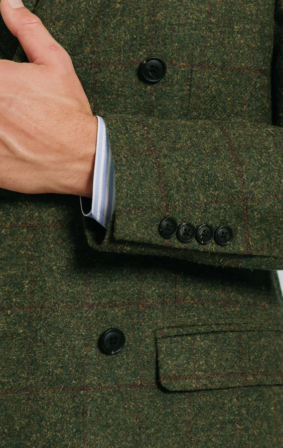 Veste tweed croisé verte à gros carreaux - photo 2 Veste tweed croisé verte à gros carreaux - photo 2