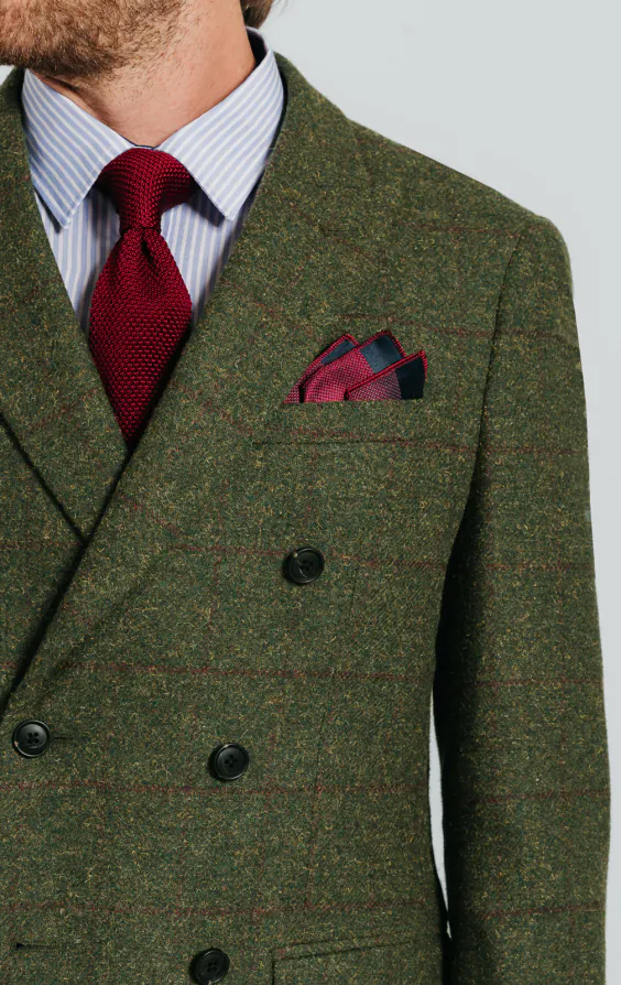 Veste tweed croisé verte à gros carreaux - photo 3 Veste tweed croisé verte à gros carreaux - photo 3