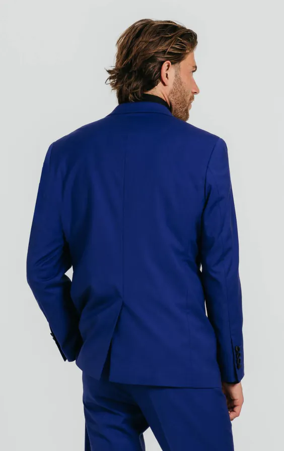 Veste de smoking bleu vif à col en pique - photo 1 Veste de smoking bleu vif à col en pique - photo 1