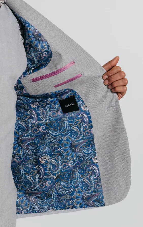 Veste de costume en lin gris clair - photo 4
