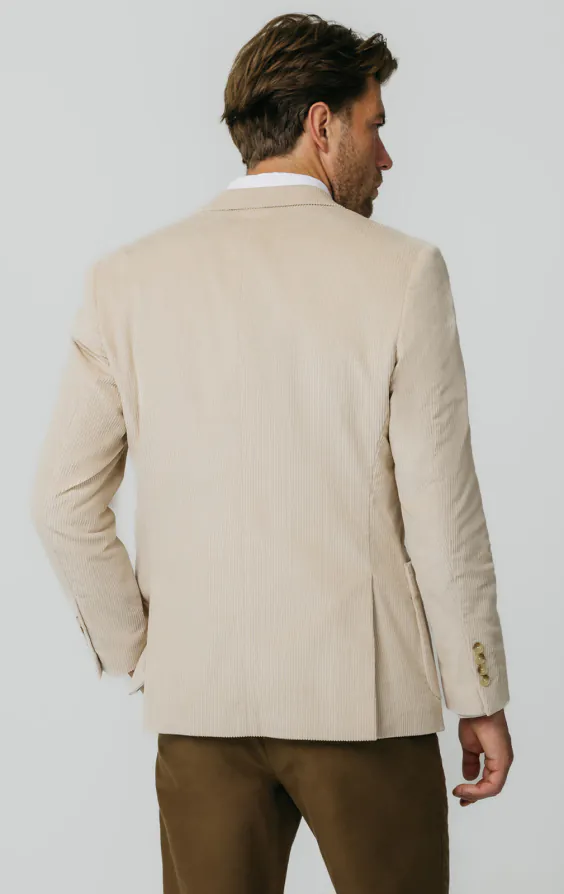 Veste en velours côtelé beige - photo 5