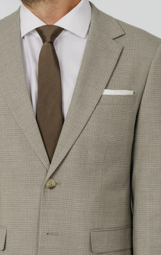 Veste de costume à carreaux naturels - photo 3