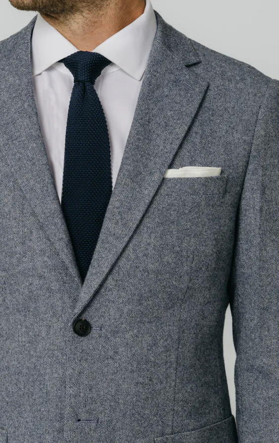 Veste de costume tweed Donegal bleu - photo 3
