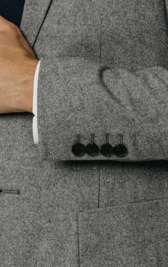 Veste de costume tweed Donegal gris clair - photo 2 Veste de costume tweed Donegal gris clair - photo 2
