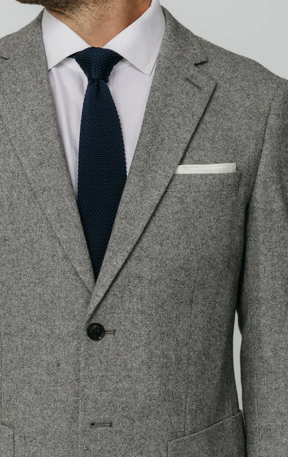 Veste de costume tweed Donegal gris clair - photo 3 Veste de costume tweed Donegal gris clair - photo 3