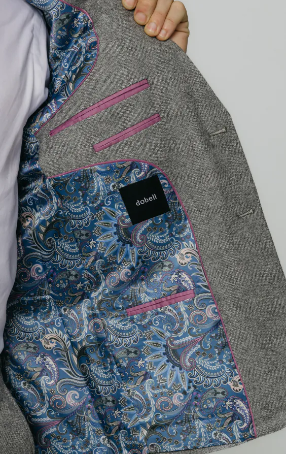 Veste de costume tweed Donegal gris clair - photo 4 Veste de costume tweed Donegal gris clair - photo 4