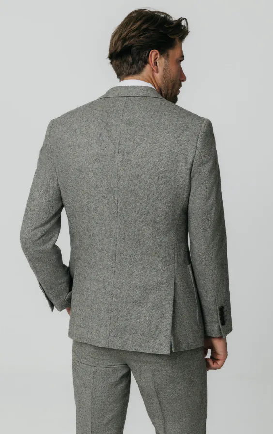 Veste de costume tweed Donegal gris clair - photo 5 Veste de costume tweed Donegal gris clair - photo 5