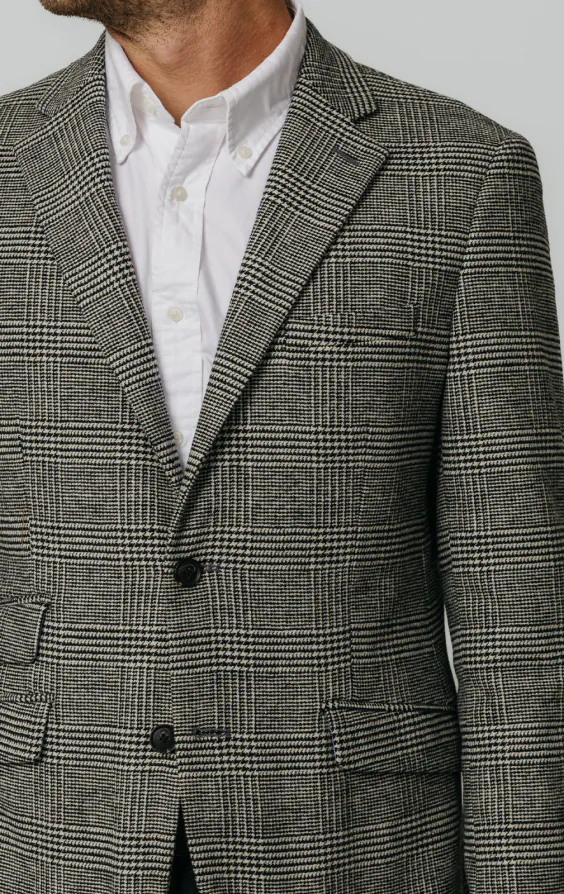 Veste en tweed à carreaux Prince of Wales noir et crème - photo 3 Veste en tweed à carreaux Prince of Wales noir et crème - photo 3