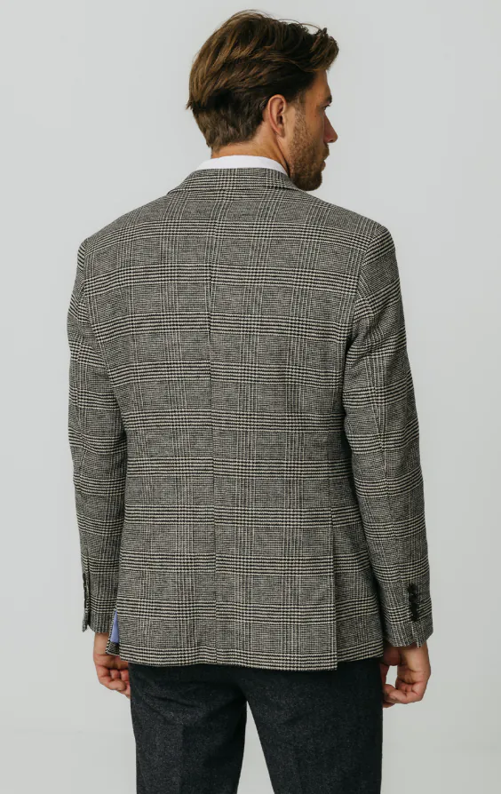 Veste en tweed à carreaux Prince of Wales noir et crème - photo 5 Veste en tweed à carreaux Prince of Wales noir et crème - photo 5